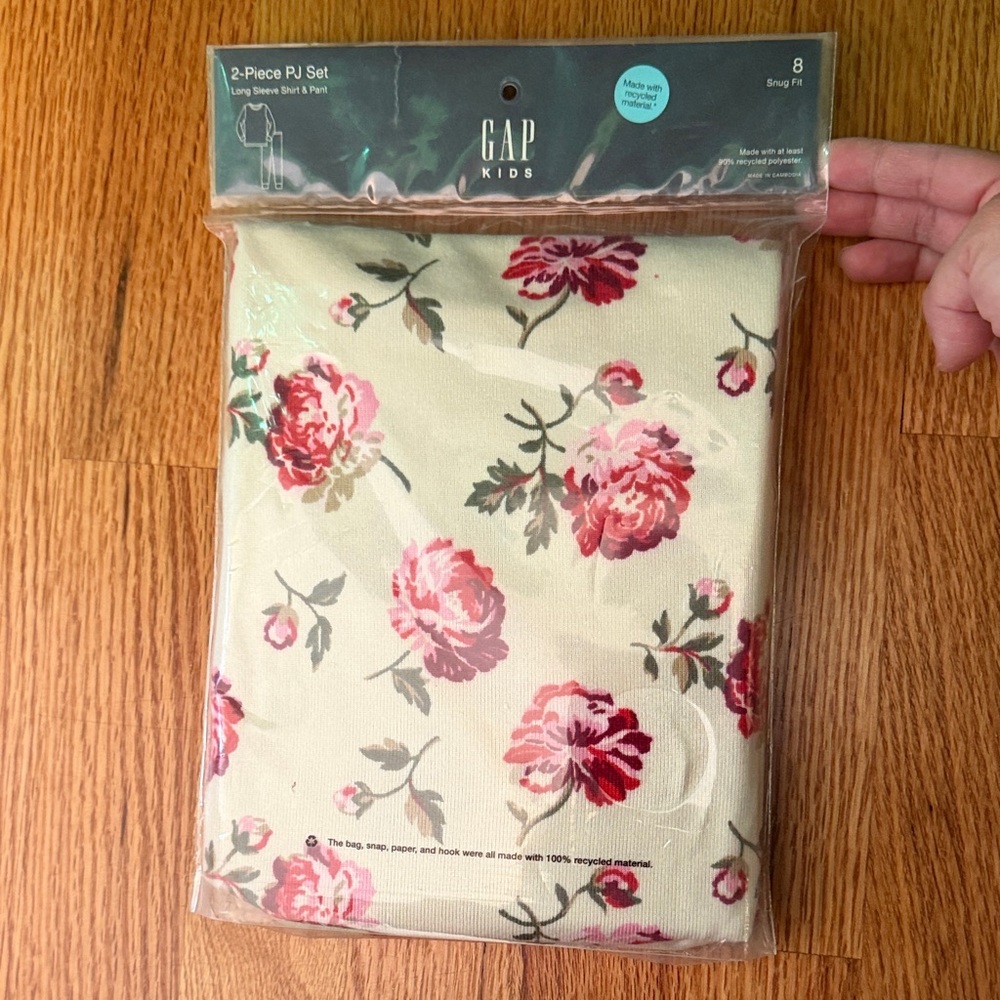 GAP Kids Cream Floral Pajama Set